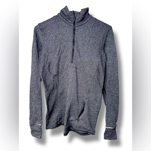 Lululemon‎ Rundful Gray Half Zip Pullover Shirt Size Medium (Est) EUC - Picture 1 of 9